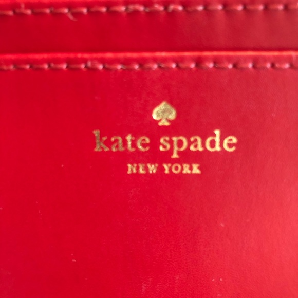 Red leather Kate Spade wallet - Picture 3 of 5